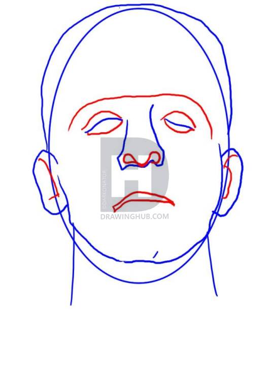 538x720 How To Draw Frankenstein, Step - Frankenstein Face Drawing