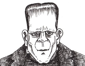 288x226 How To Draw Frankenstein's Monster Shoo Rayner Author - Frankenstein Face Drawing