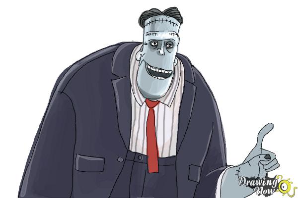600x400 How To Draw Frankenstein From Hotel Transylvania - Frankenstein Face Drawing