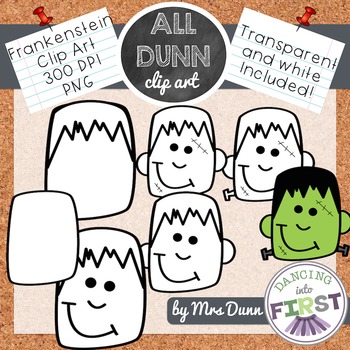 350x350 How To Draw A Frankenstein Halloween Clip Art Directed Drawing Tpt - Frankenstein Face Drawing