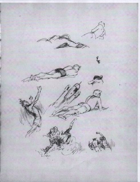 492x640 frank frazetta pen and ink - Frazetta Drawings