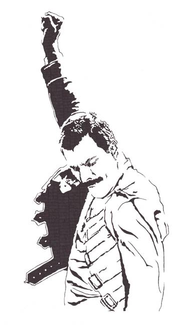 377x650 Freddie Mercury - Freddie Mercury Drawing