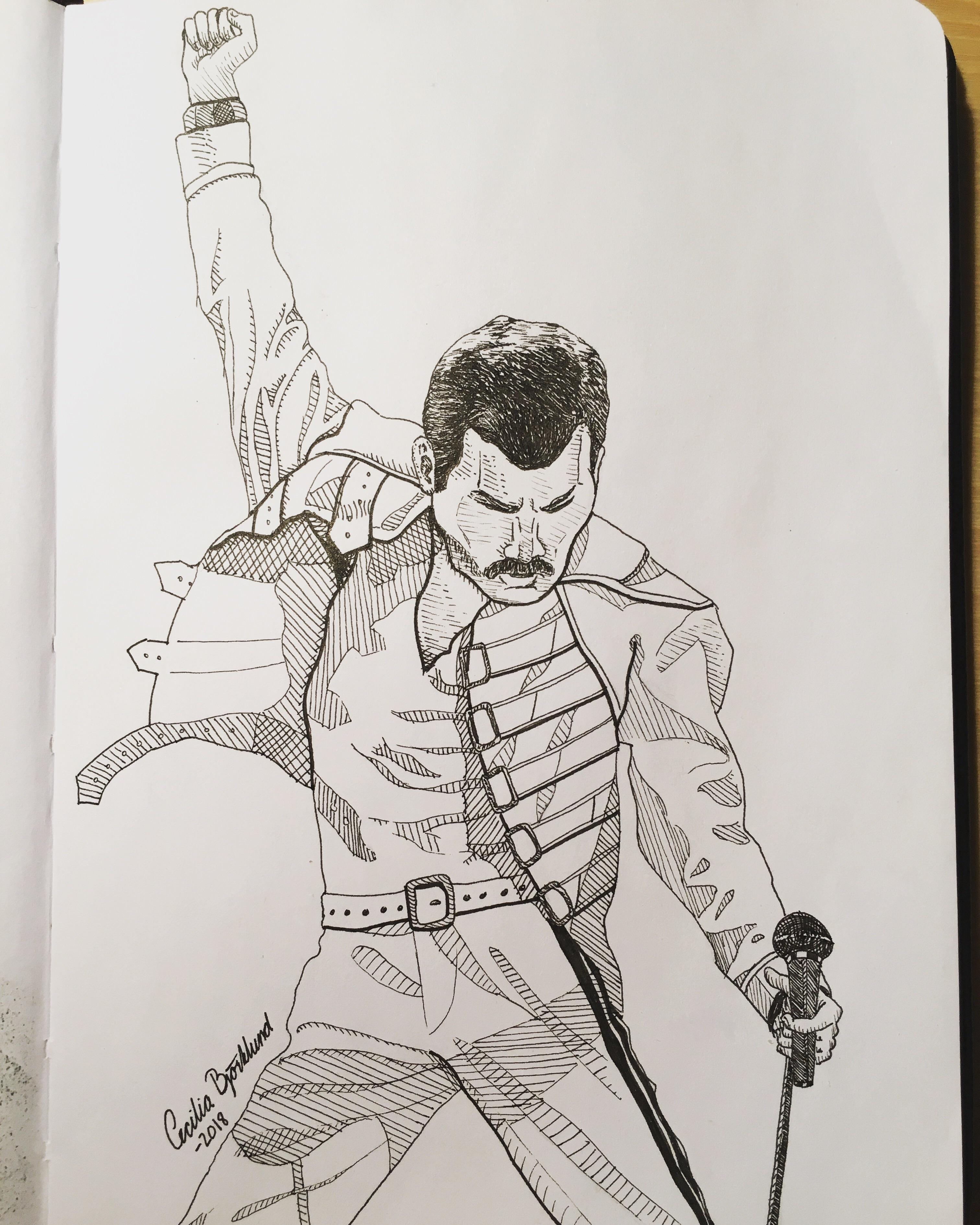 Freddie Mercury Drawing at Explore collection of
