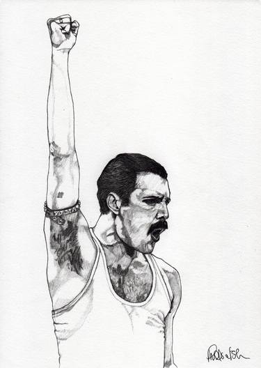 375x528 Freddie Mercury Drawing - Freddie Mercury Drawing