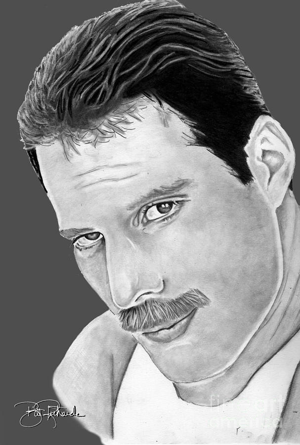 607x900 Freddie Mercury Drawing - Freddie Mercury Drawing