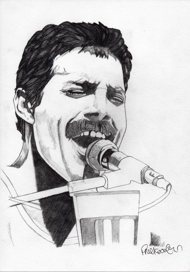 770x1103 Freddie Mercury Drawing - Freddie Mercury Drawing