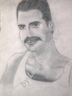 300x400 Freddie Mercury - Freddie Mercury Drawing