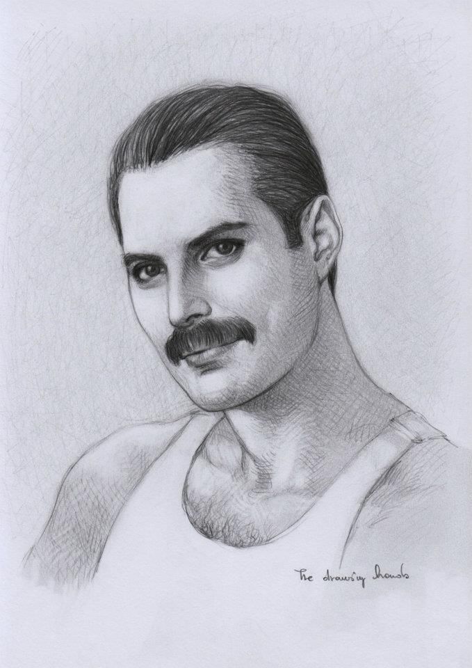 679x960 Artist The Drawing Hands - Freddie Mercury Drawing