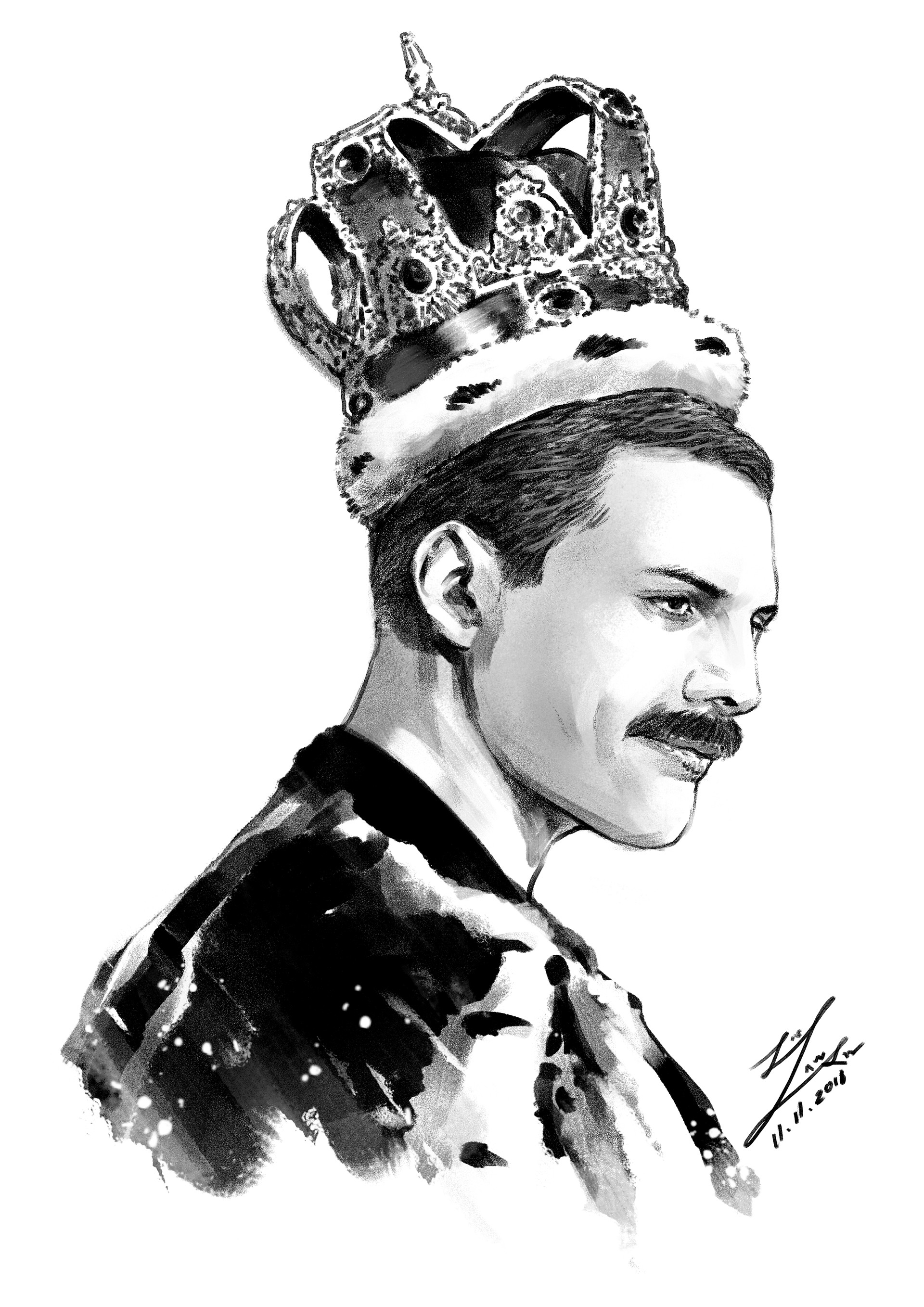 Freddie Mercury Drawing at Explore collection of