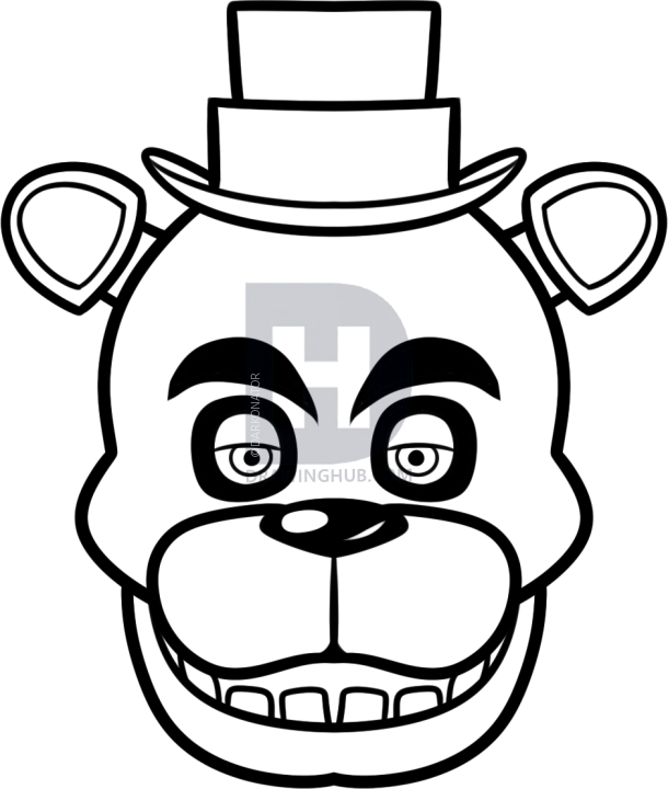 610x720 How To Draw Freddy Fazbear Easy, Step - Freddy Drawing