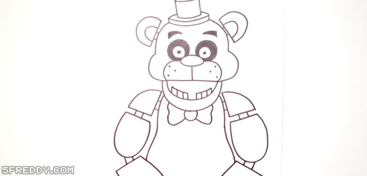 728x350 Five Nights - Freddy Drawing