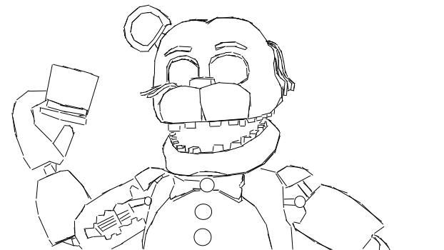 622x350 Freddy Fazbear Coloring - Freddy Drawing