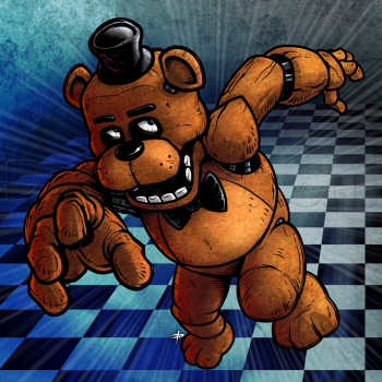 350x350 How To Draw Freddy Fazbear, Five Nights - Freddy Fazbear Drawing