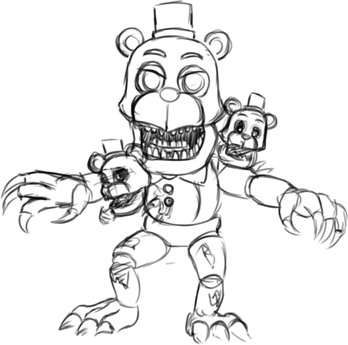 500x496 Nightmare Freddy Fazbear Drawing Amazing Drawing Skill - Freddy Fazbear Drawing