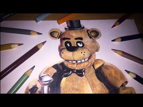 480x360 Speed Drawing Freddy Fazbear - Freddy Fazbear Drawing