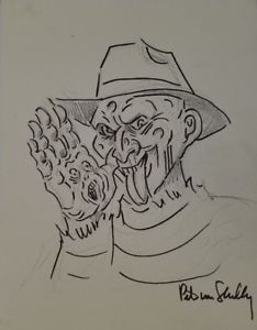 234x300 Freddy Krueger Pete Von Shelly Original Drawing On Board - Freddy Krueger Drawing
