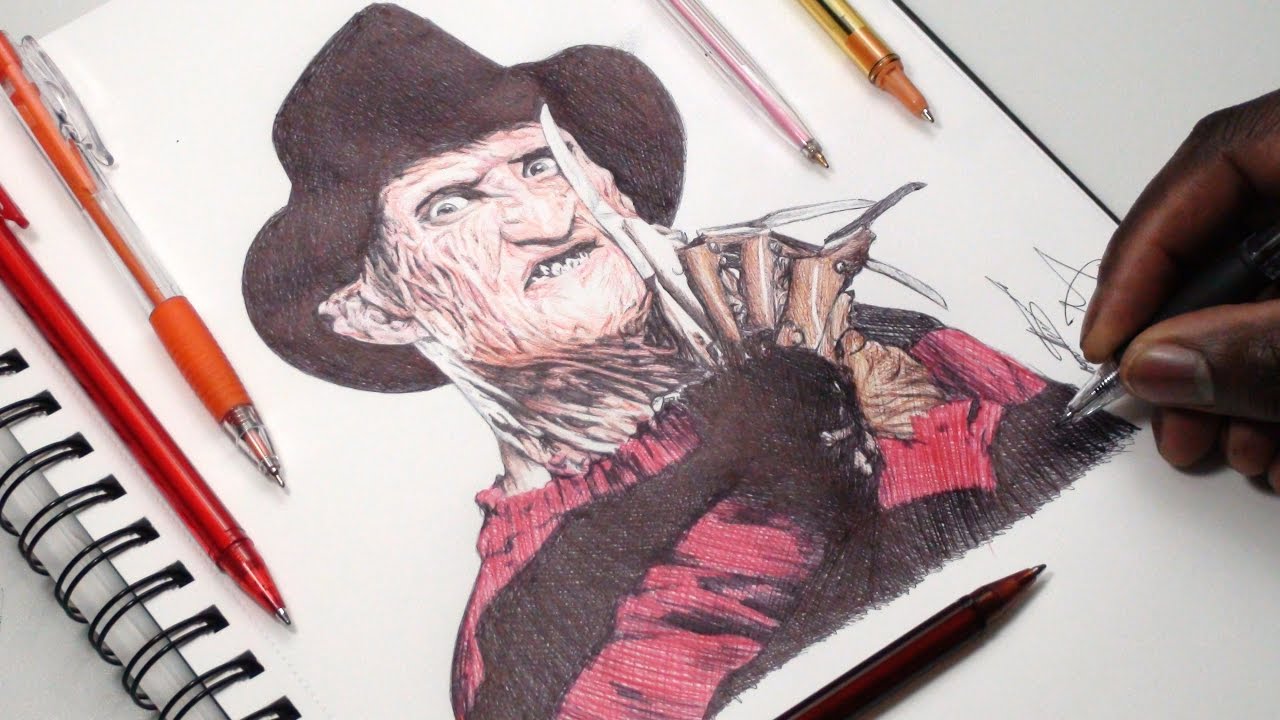 1280x720 Drawing Freddy Krueger - Freddy Krueger Drawing