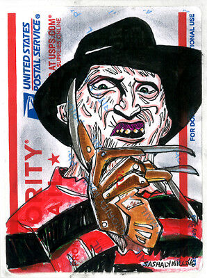 298x400 Freddy Krueger Nightmare Street Art Graffiti Sticker Drawing - Freddy Krueger Drawing