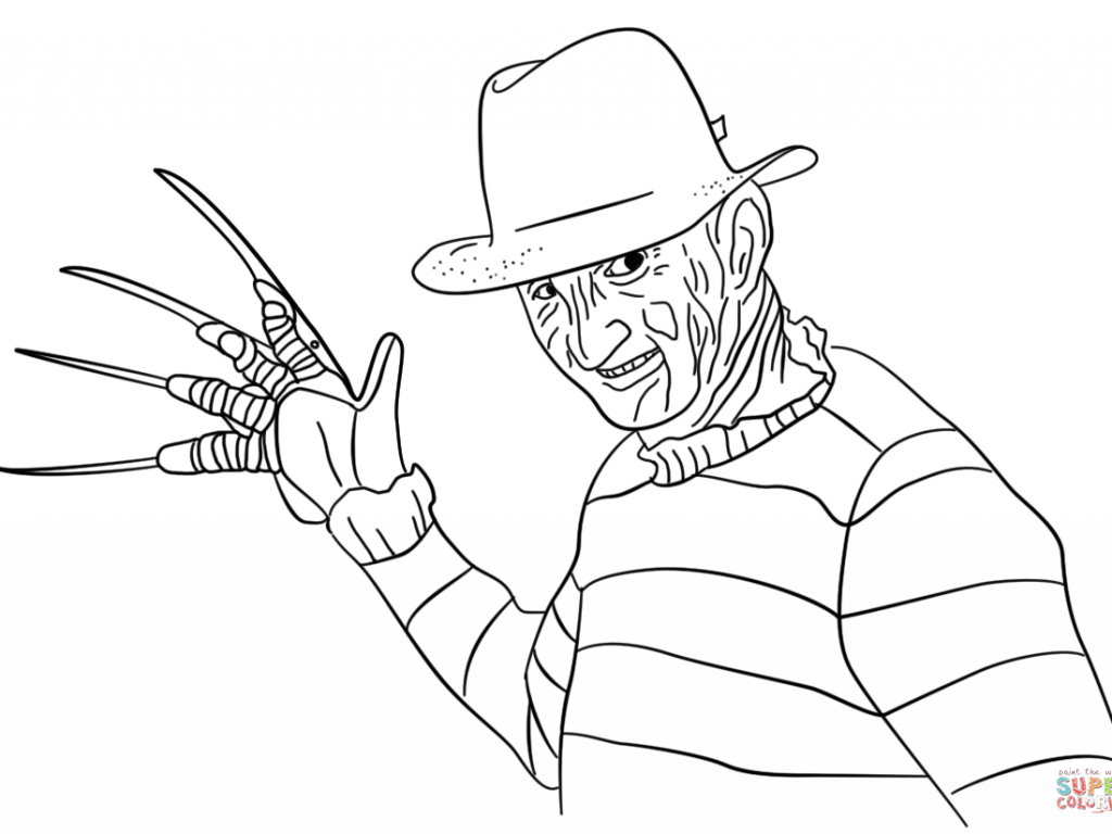 Freddy Krueger Coloring Pages Printable Freddy Krueger Coloring Pages