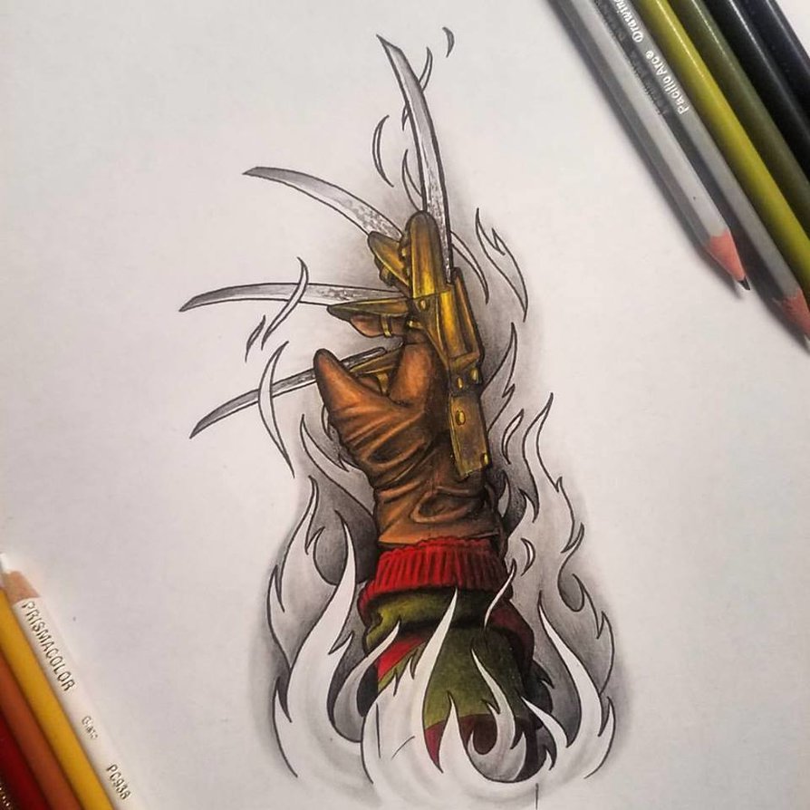 894x894 Freddy Krueger Glove Hand Drawings - Freddy Krueger Hand Drawing