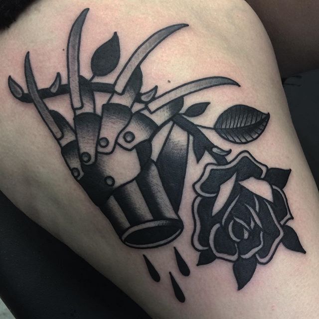 640x640 nightmare inducing freddy krueger tattoos stacie mayer - Freddy Krueger Hand Drawing