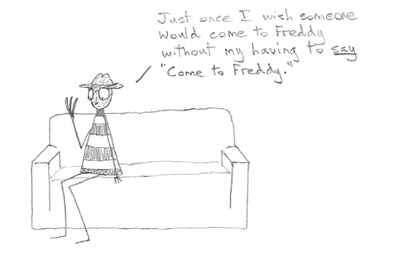 583x385 Emo Freddy Eyeteeth - Freddy Krueger Hand Drawing