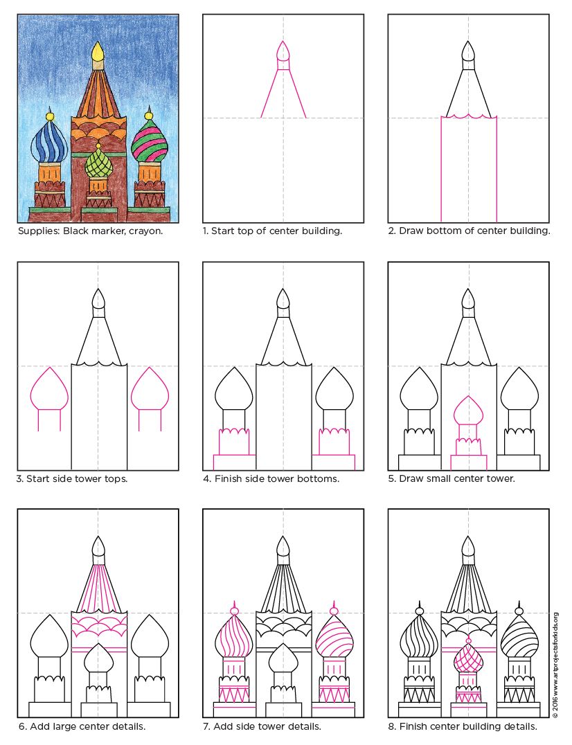 826x1076 Draw Russian Buildings Art - Free Building Drawing