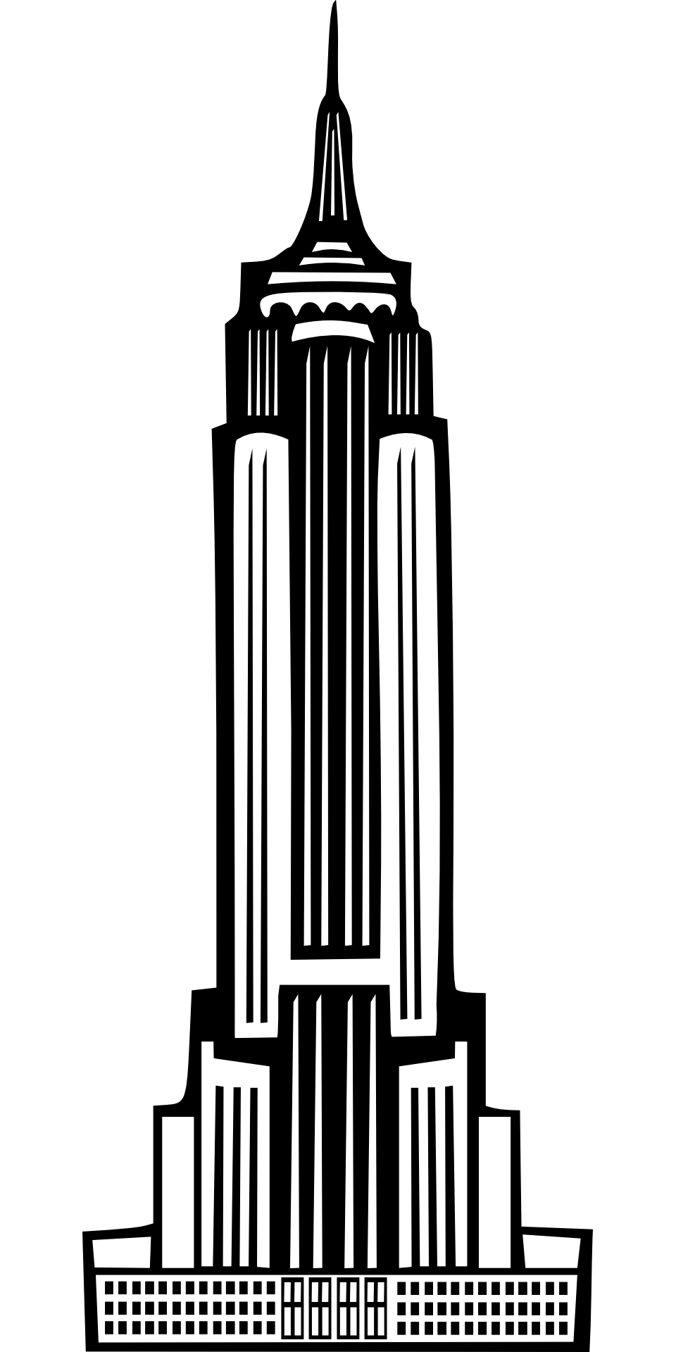 960x1920 drawing skyscraper empire state building free image - Free Building Drawing