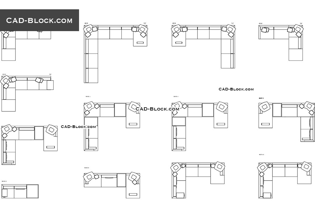 1080x760 corner sofas cad blocks free, cad drawings download - Free Cad Drawings