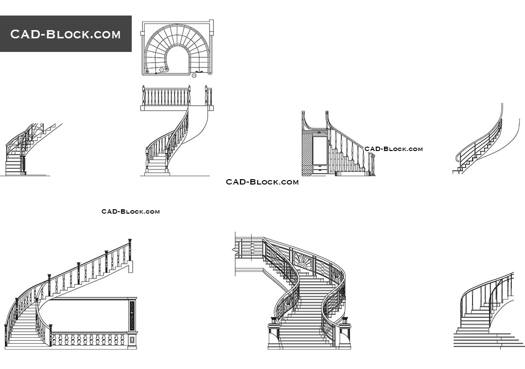 1080x760 Stairs Autocad Drawings For Free Download - Free Cad Drawings