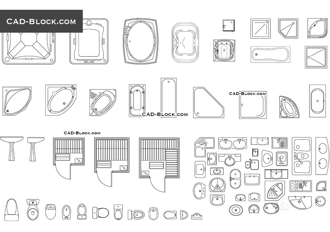 1080x760 Bathroom Fittings Cad Blocks Free Download, Drawings - Free Cad Drawings