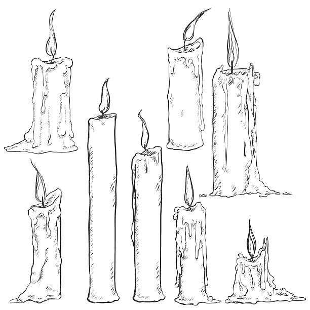 612x612 royalty free drawing of a candle burning clip art candle - Free Candle Drawing