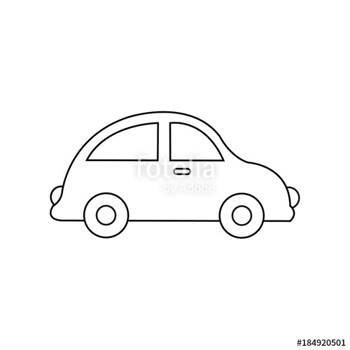 500x500 Car Drawing Car Toy Coloring Pages For Kids Vector Stock - Free Car Drawing