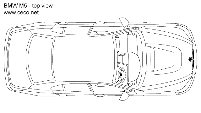 640x360 autocad drawing bmw sedan car series - Free Car Drawing