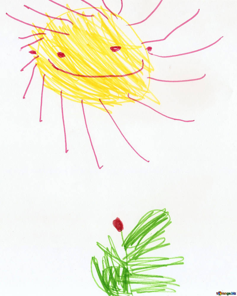 800x999 Children's Drawings Tulip And Sun Children Drawing Childhood - Free Childrens Drawings