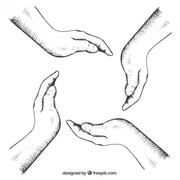 626x626 Sketchy Hands Making A Circle Vector Free Download - Free Circle Drawing