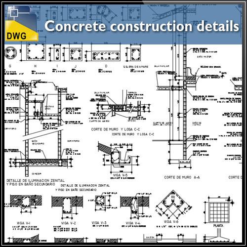 500x500 Concrete Construction Details Dwg Cad Design Free Cad - Free Construction Drawings
