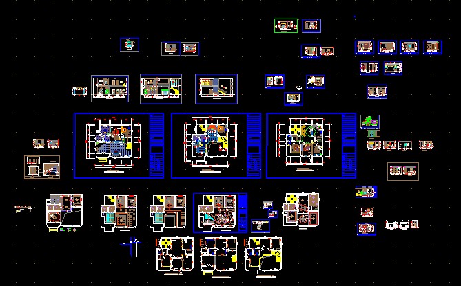 669x416 villa full cad decorate construction drawings free download - Free Construction Drawings