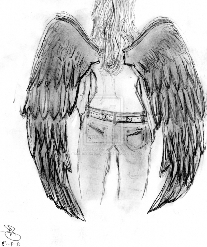 858x1024 Angel Drawings - Free Drawing