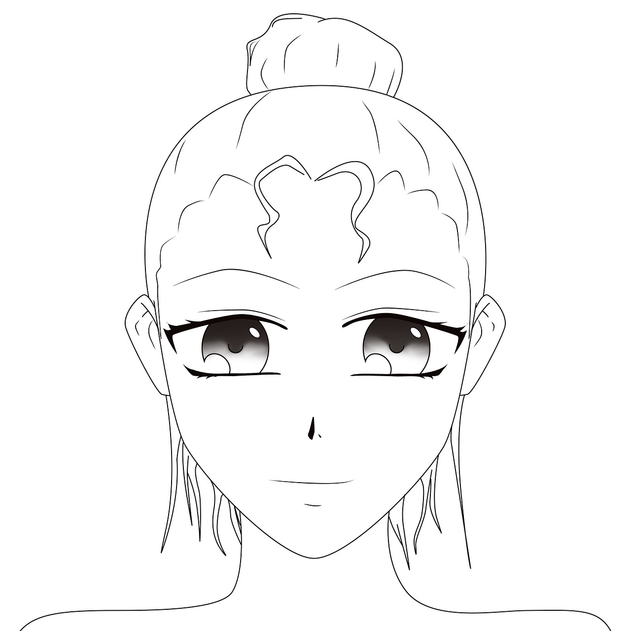 1280x1280 Artwork, Female, Drawing, Anime, Manga - Free Drawing Anime