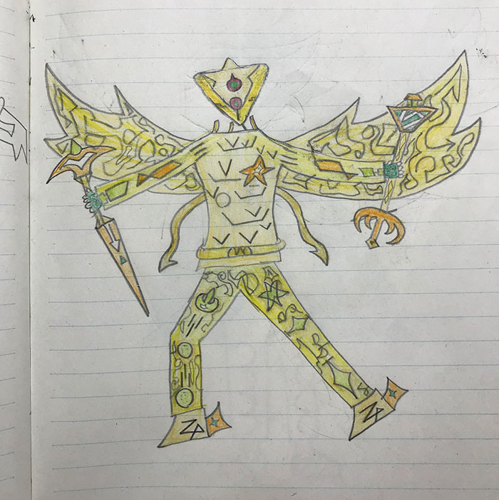 700x701 dad turns his sons' doodles into anime characters, and the result - Free Drawing Anime