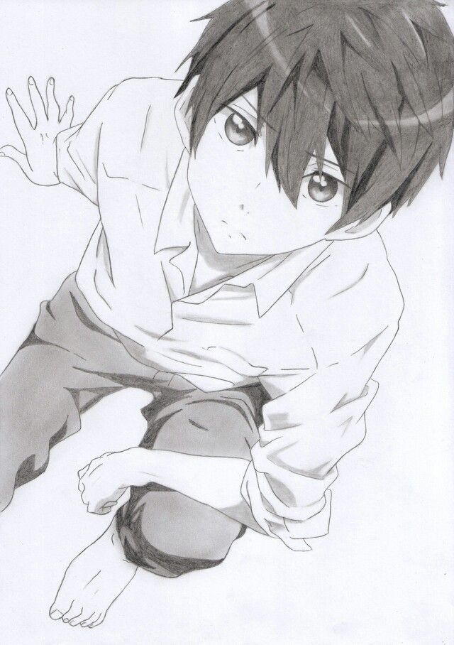 640x908 Haruka Nanase - Free Drawing Anime