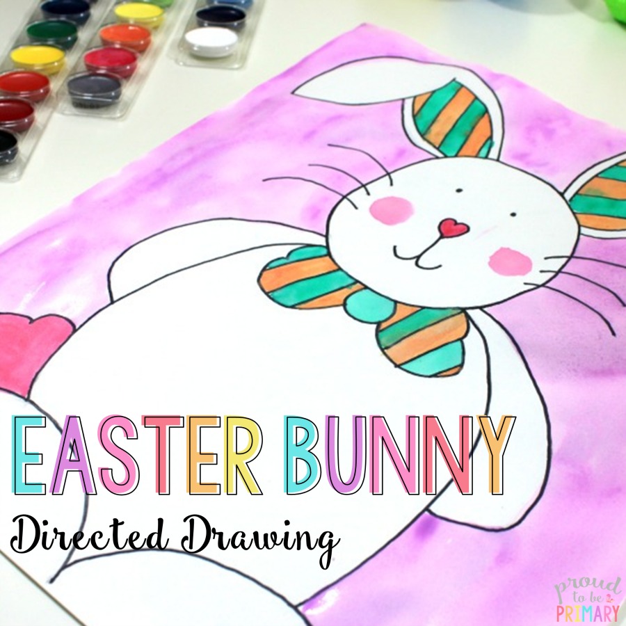 900x900 how to draw an easter bunny easy steps for primary grades - Free Drawing For Kindergarten