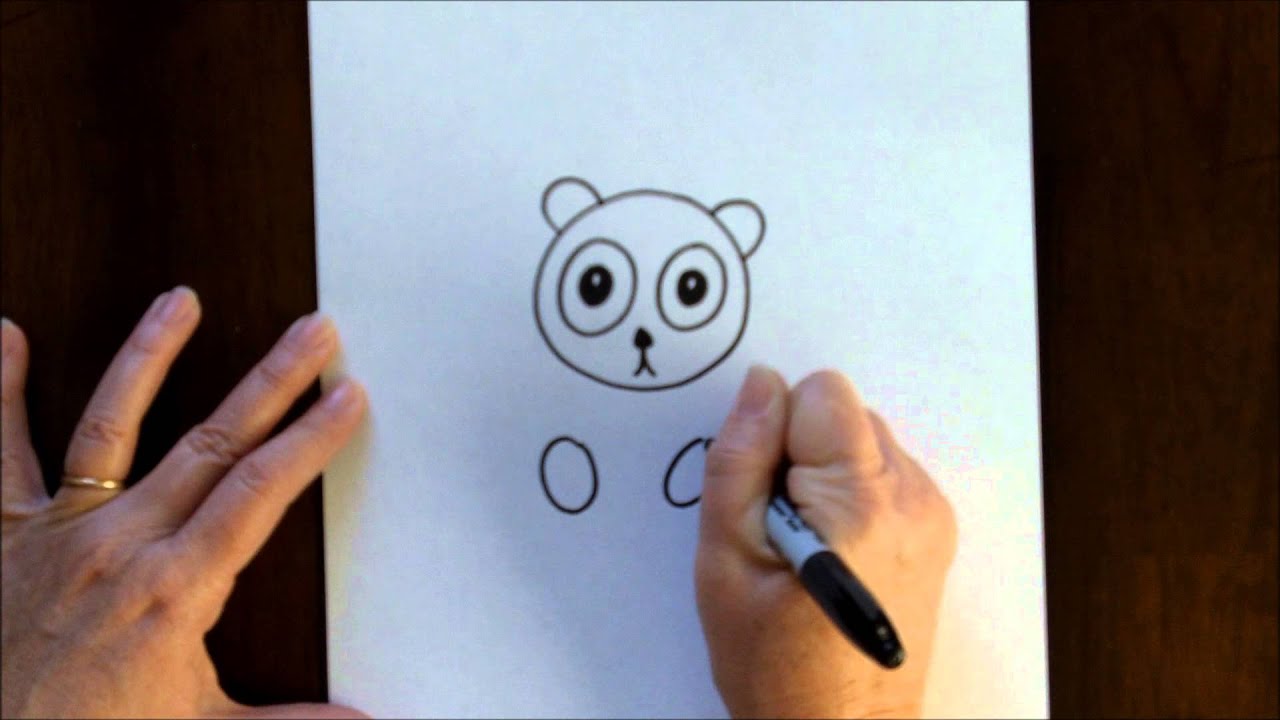1280x720 Free Art Lesson For Kids How To Draw A Cartoon Panda Bear Baby - Free Drawing Lessons For Kids