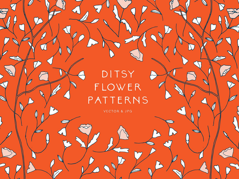 800x600 Ditsy Flower Patterns - Free Drawing Patterns