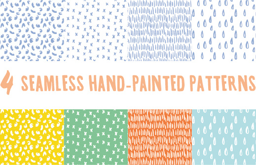 519x335 Hand Drawing Cute Vector Seamless Pattern Vector Free Vector - Free Drawing Patterns
