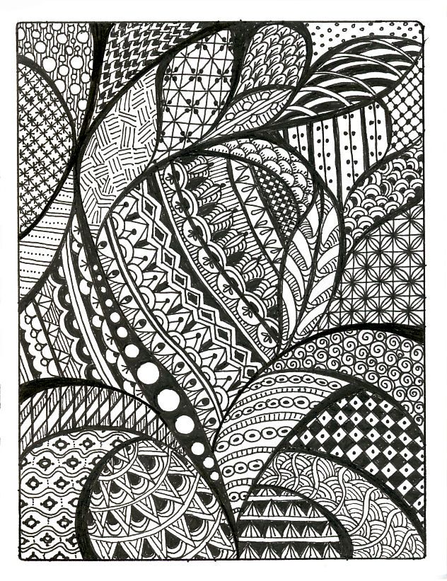 632x821 Zentangle Patterns Free Similar Galleries Cool Simple Patterns - Free Drawing Patterns