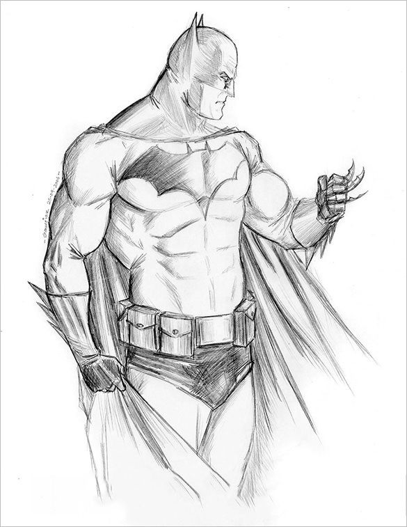 585x757 Fantastic Batman Drawings Download Free Premium Templates - Free Drawing Pictures