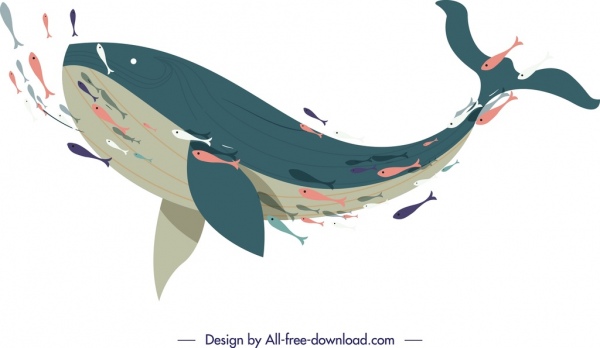 600x348 Fishes School Painting Swimming Species Icon Cartoon Sketch Free - Free Drawing School