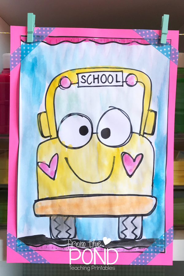 600x900 School Bus Directed Drawing From The Pond - Free Drawing School